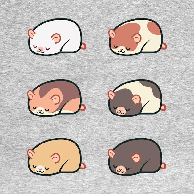 Sleepy Syrian Hamster Pack by KadyIllustrates